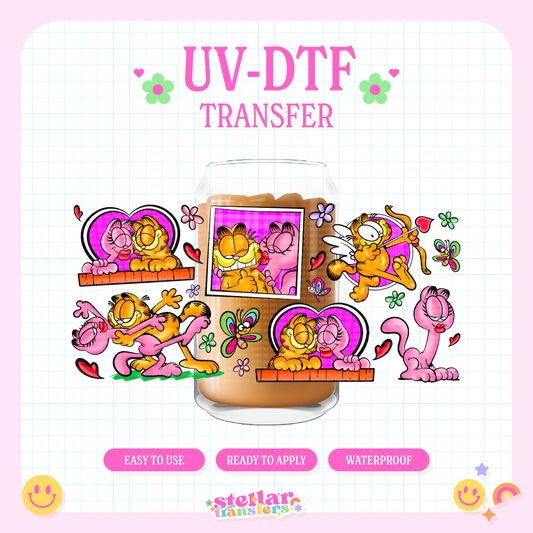 ORANGE CAT VDAY - 16 OZ UV DTF