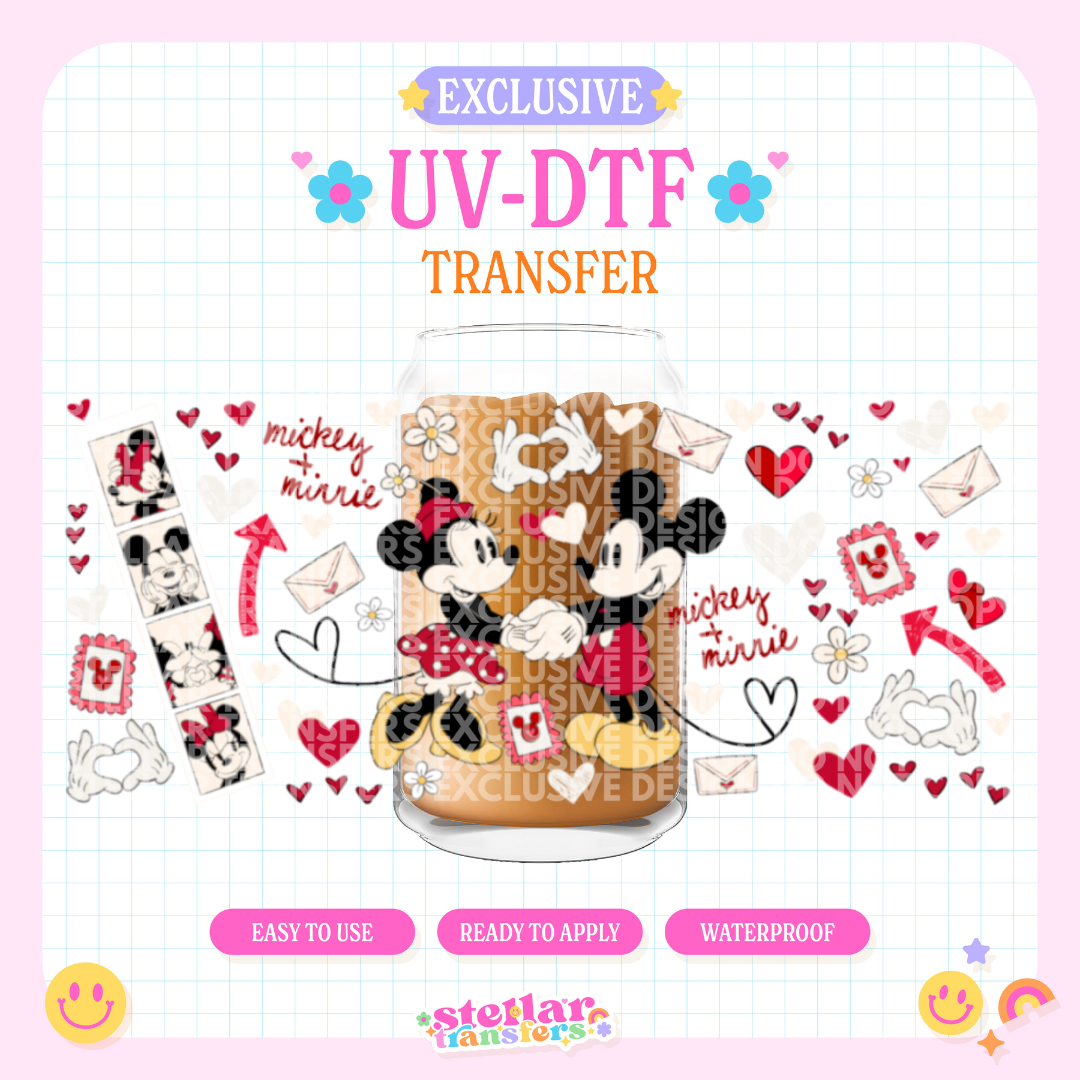 VINTAGE MOUSE VALENTINES EXCLUSIVE - 16 OZ UV DTF