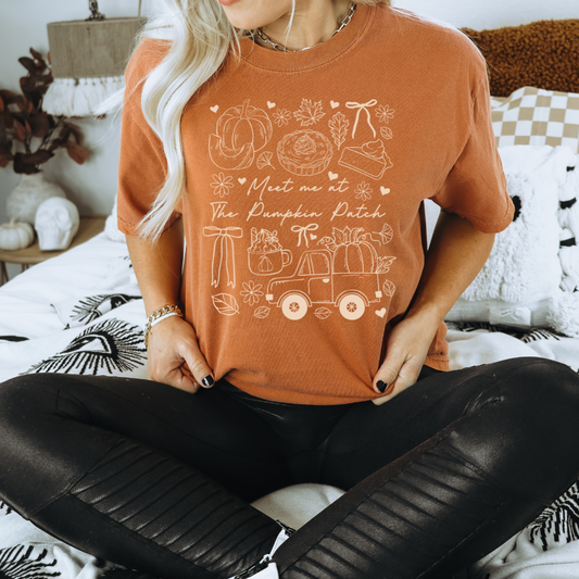 MEET ME AT THE PUMPKIN PATCH - SINGLE COLOR SCREEN PRINT