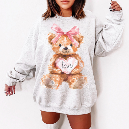 LOVE BEAR - CLEAR FILM SCREEN PRINT