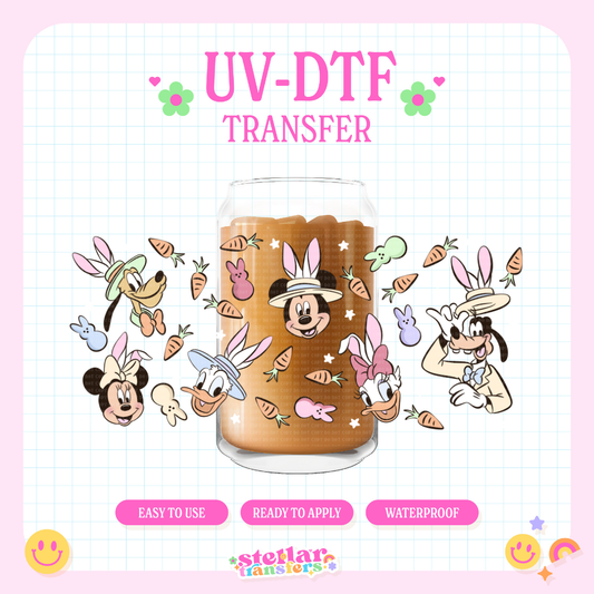 EASTER MOUSE BUNNIES - 16 OZ UV DTF