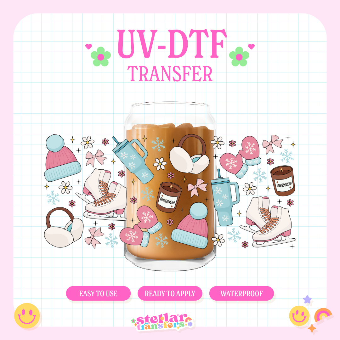 WINTER GIRLY ESSENTIALS - 16 OZ UV DTF
