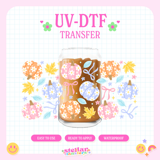 WHIMSICAL FALL PUMPKINS - 16 OZ UV DTF