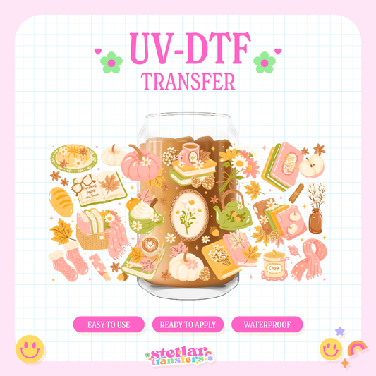 BOOKISH AUTUMN AESTHETICS - 16 OZ UV DTF