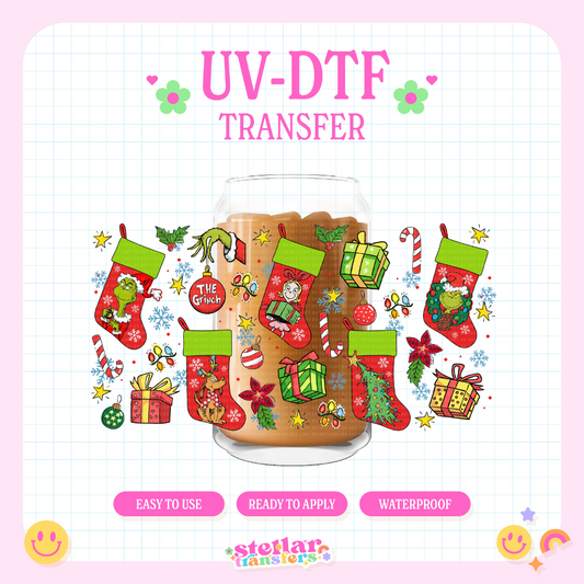 GRNCH STOCKINGS - 16 OZ UV DTF