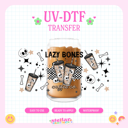 LAZY BONES COFFEE - 16 OZ UV DTF