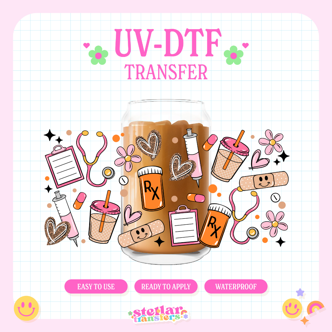 NURSE ICONS - 16 OZ UV DTF