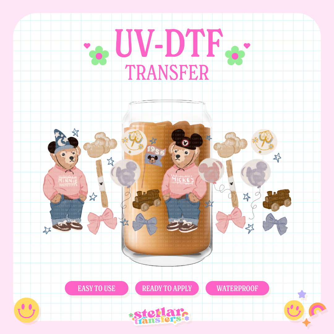 PINK RAPLH MAGIC BEAR - 16 OZ UV DTF