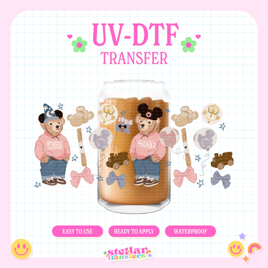 PINK RAPLH MAGIC BEAR - 16 OZ UV DTF