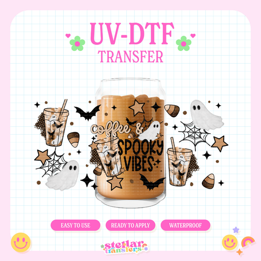COFFEE & SPOOKY VIBES - 16 OZ UV DTF