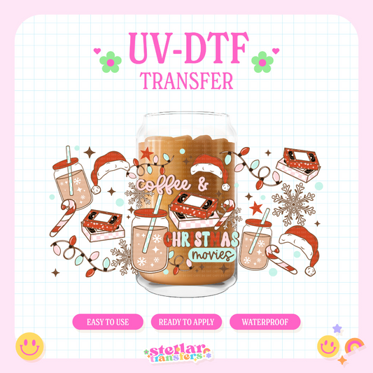 COFFEE & CHRISTMAS MOVIES - 16 OZ UV DTF