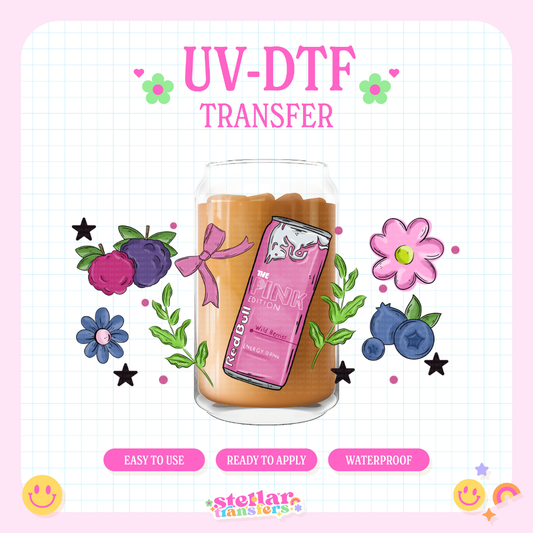 RED BLL PINK EDITION - 16 OZ UV DTF