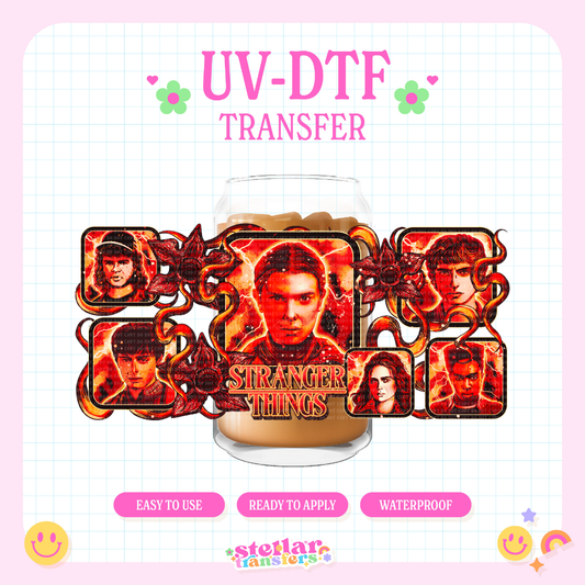 STANGE THINGS RED - 16 OZ UV DTF