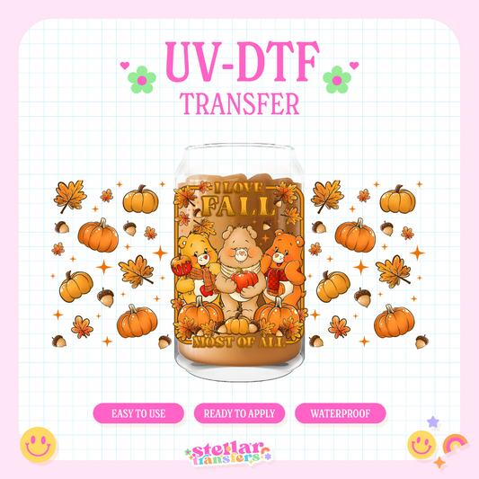 FALL BEARS - 16 OZ UV DTF