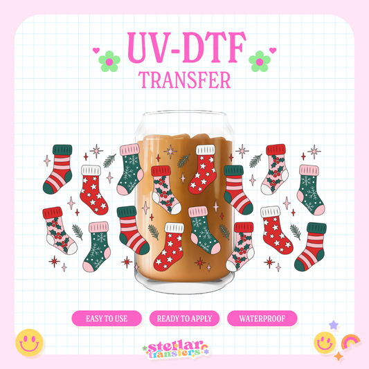 CHRISTMAS STOCKINGS - 16 OZ UV DTF