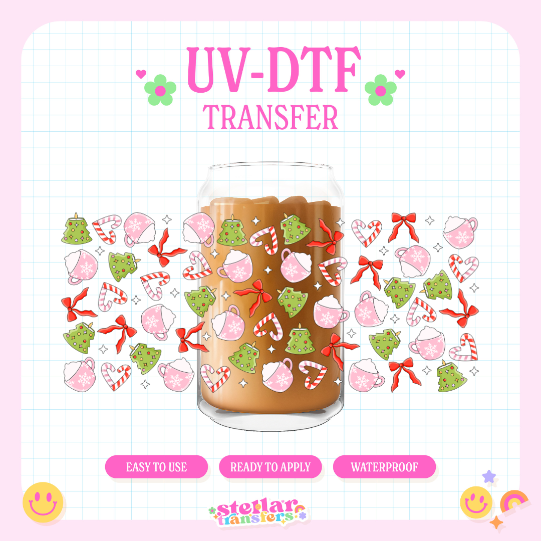 XMAS CUTE DOODLES - 16 OZ UV DTF