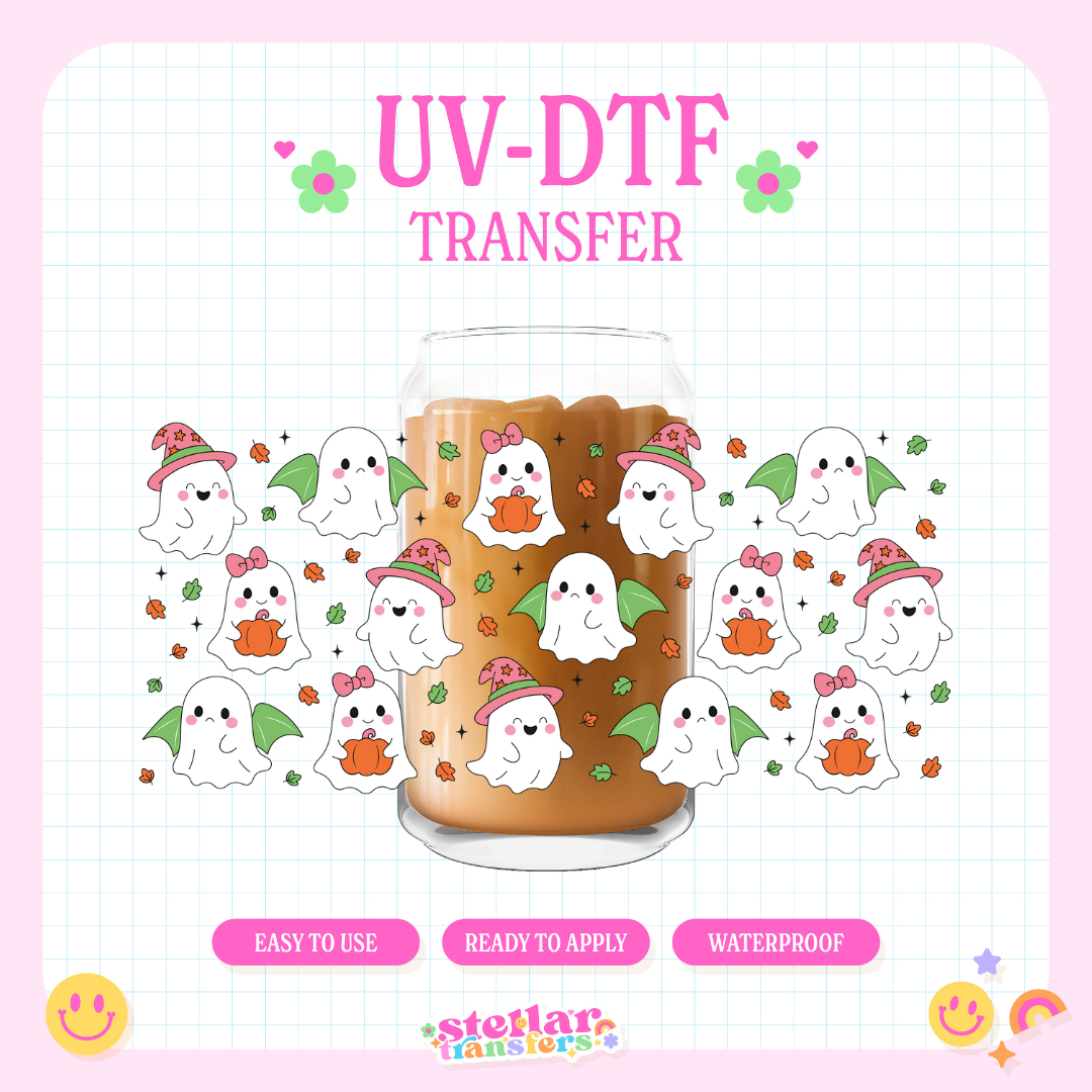 FALL GHOSTIES - 16 OZ UV DTF