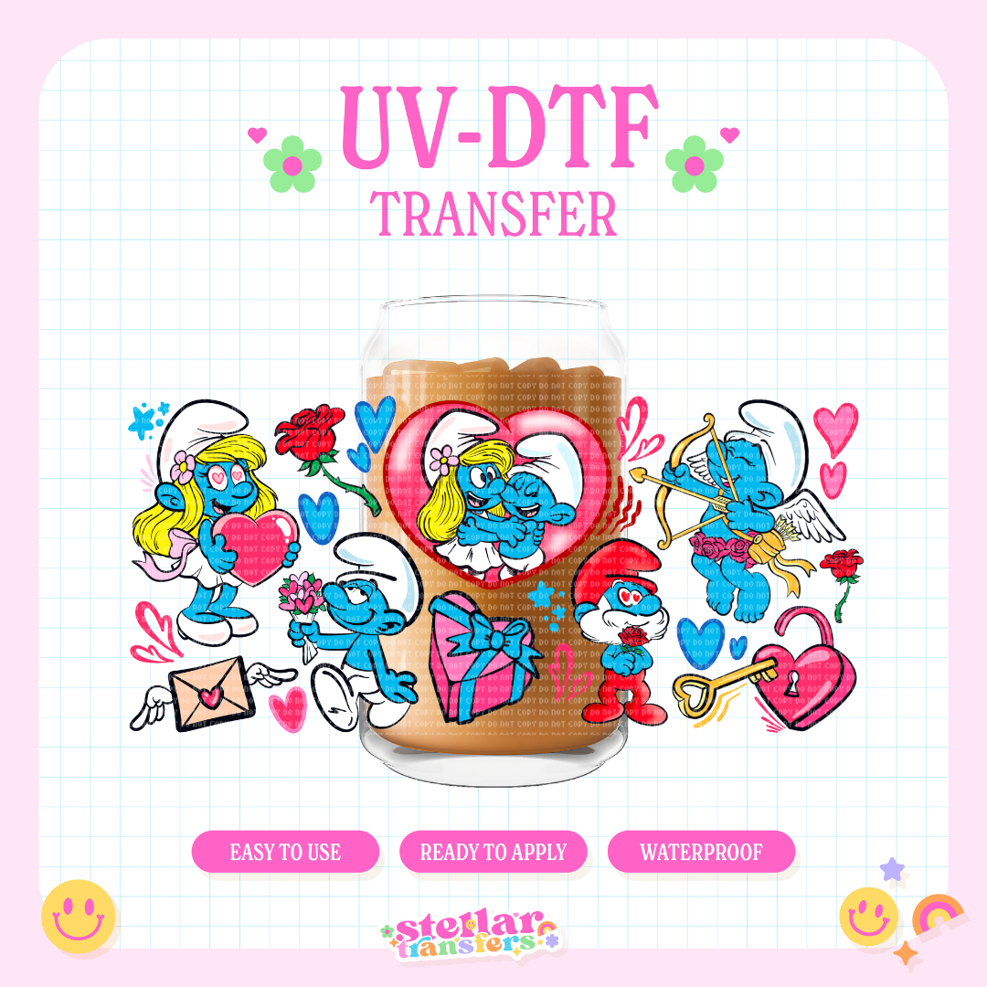 VDAY BLUE FRIENDS - 16 OZ UV DTF