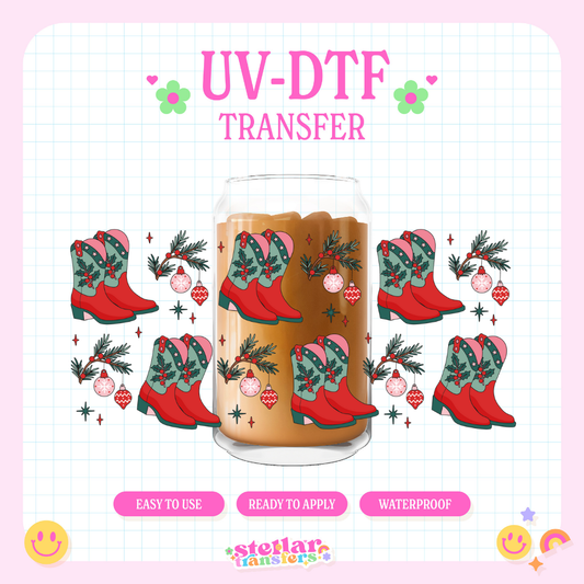 CHRISTMAS BOOTS - 16 OZ UV DTF