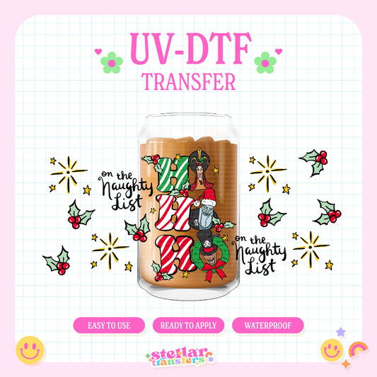 NAUGHTY VILLAINS - 16 OZ UV DTF