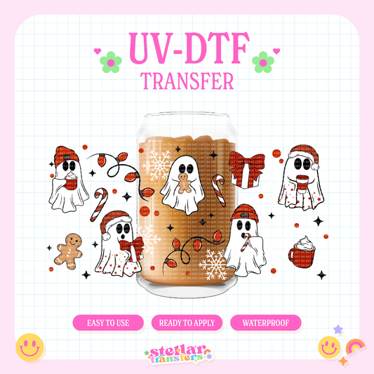 CHRISTMAS GHOSTS - 16 OZ UV DTF