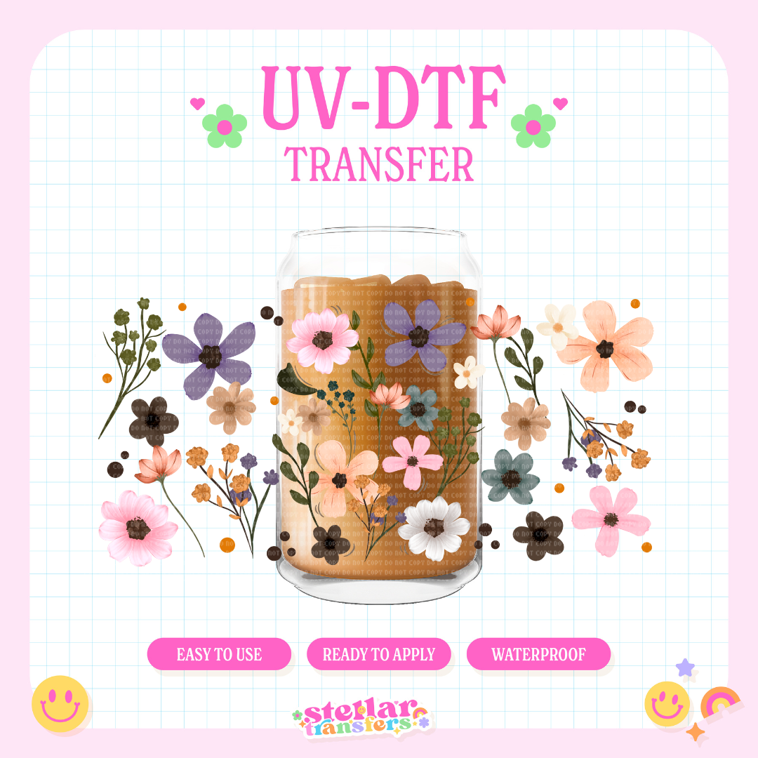 CUTE WIDFLOWERS - 16 OZ UV DTF