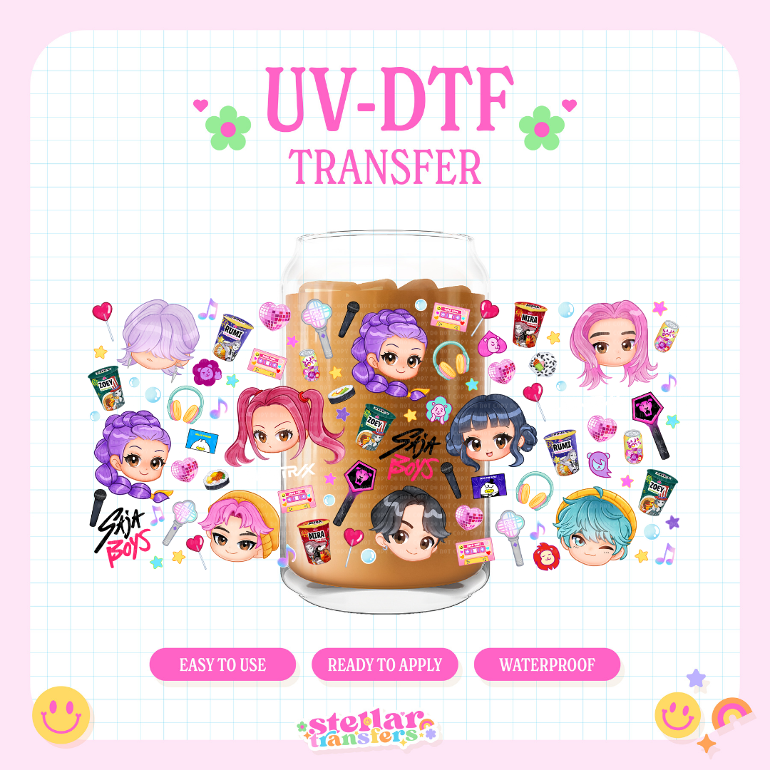 CHIBI HUNTERS & SAJA - 16 OZ UV DTF