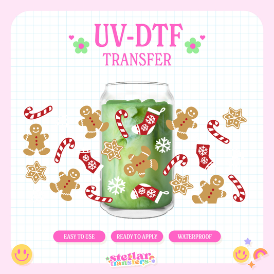 GINGERBREAD CHRISTMAS - 16 OZ UV DTF