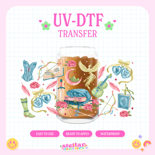BOOKISH DRAGON READER - 16 OZ UV DTF