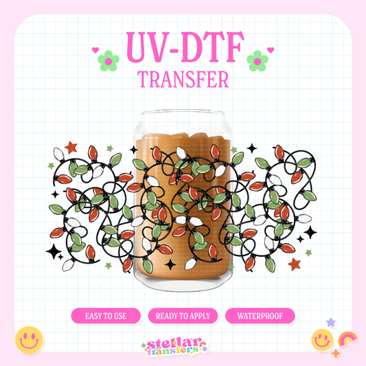 CHRISTMAS LIGHTS - 16 OZ UV DTF