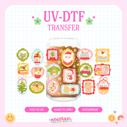 CHRISTMAS FRAMES - 16 OZ UV DTF