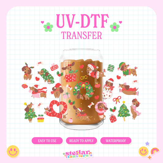 DACHSHUND CHRISTMAS - 16 OZ UV DTF
