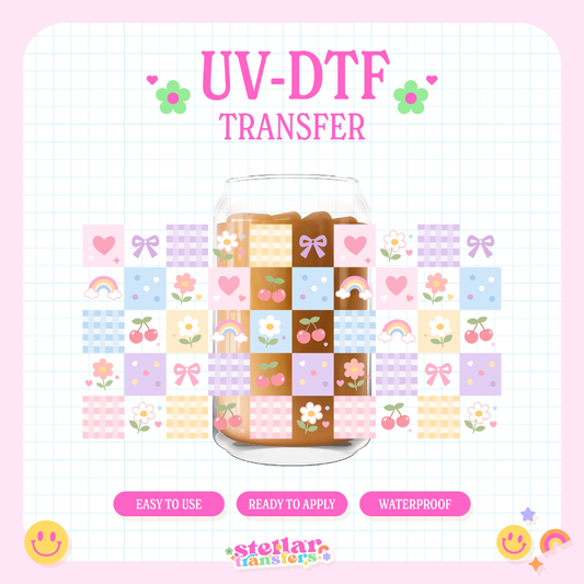PASTEL PATCHWORK - 16 OZ UV DTF