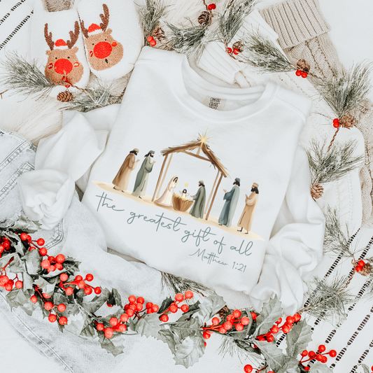 MATHEW 1:21 - CLEAR FILM SCREEN PRINT