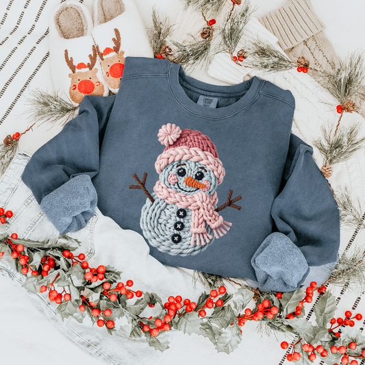 FAUX YARN SNOWMAN - CLEAR FILM SCREEN PRINT