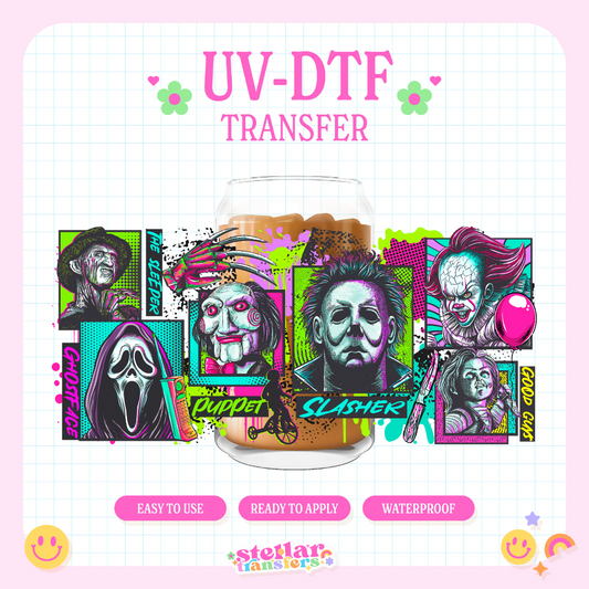 NEON HORROR SQUAD - 16 OZ UV DTF