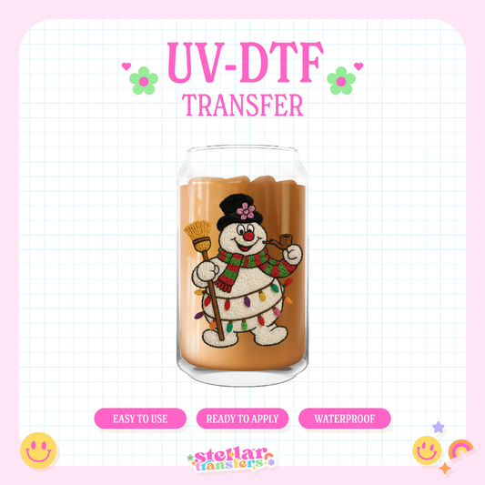 SNOWMAN FAUX YARN - UV DTF DECAL