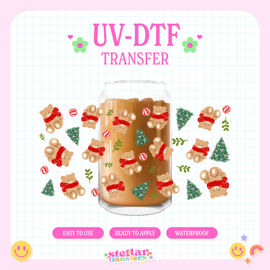 TEDDY CHRISTMAS - 16 OZ UV DTF