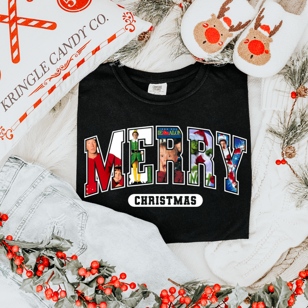 CHRISTMAS MOVIES - CLEAR FILM SCREEN PRINT