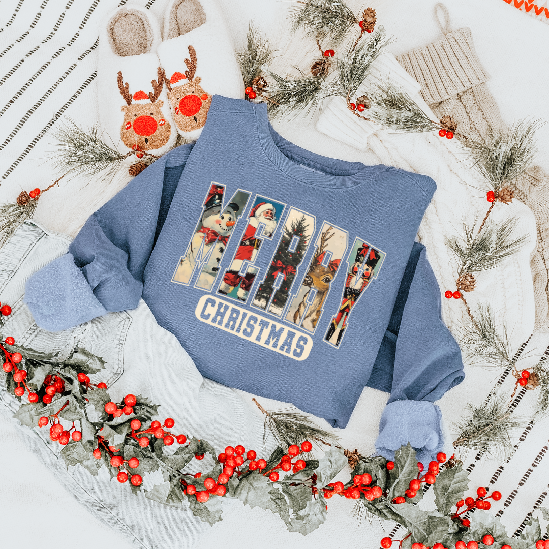 MERRY CHRISTMAS - CLEAR FILM SCREEN PRINT