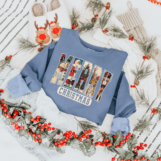 MERRY CHRISTMAS - CLEAR FILM SCREEN PRINT