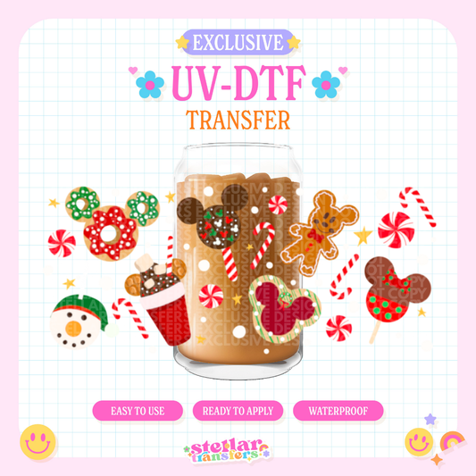 CHRISTMAS DISNY SNACKS EXCLUSIVE - 16 OZ UV DTF
