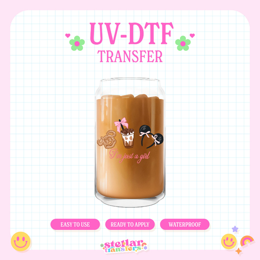 I'M JUST A GIRL - UV DTF DECAL