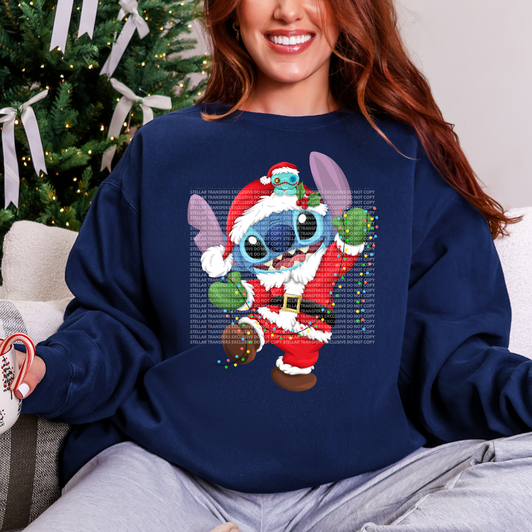 SANTA ALIEN EXCLUSIVE - CLEAR FILM SCREEN PRINT