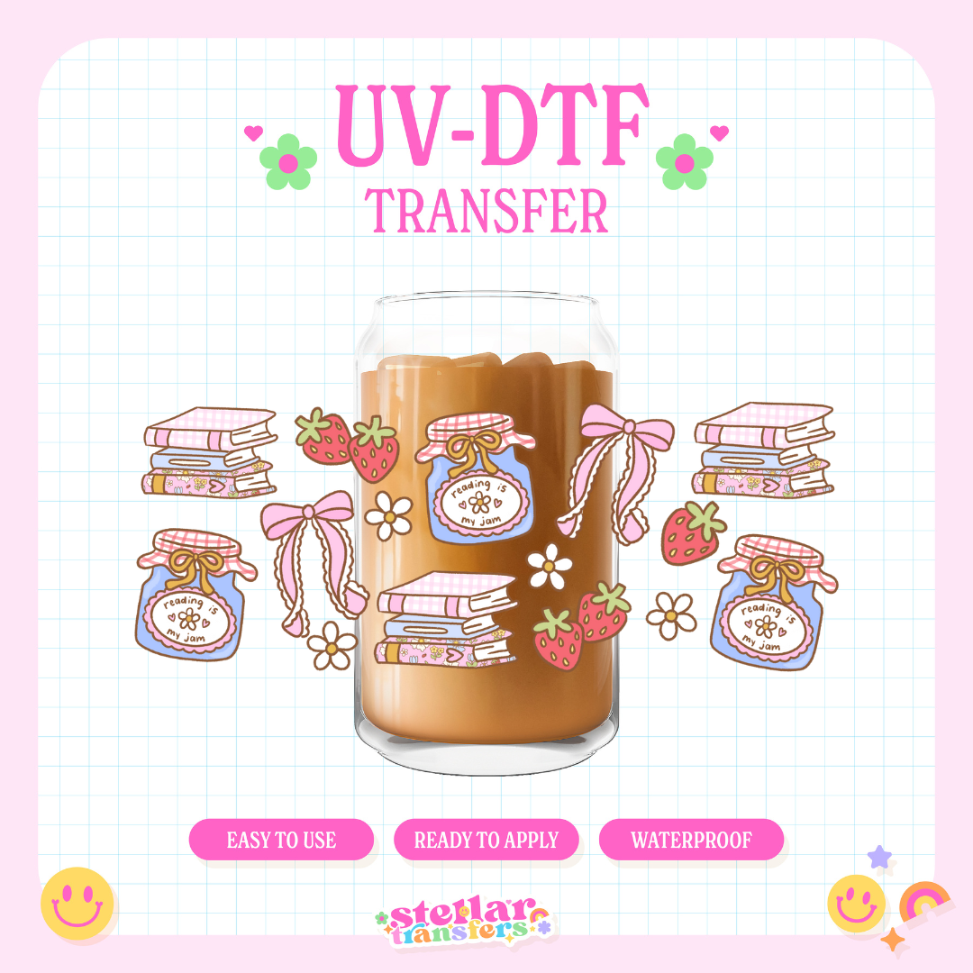 GIRLY READING IS MY JAM - 16 OZ UV DTF