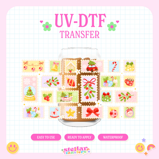 HOLIDAY STAMPS - 16 OZ UV DTF