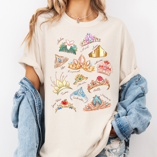 PRINCESS TIARAS - CLEAR FILM SCREEN PRINT