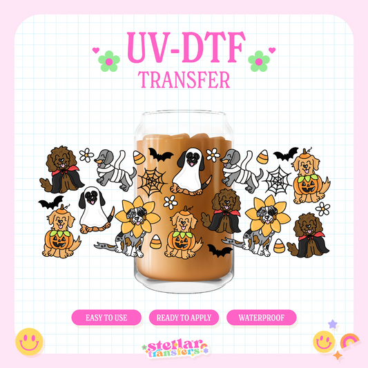 SPOOKY DOGS - 16 OZ UV DTF