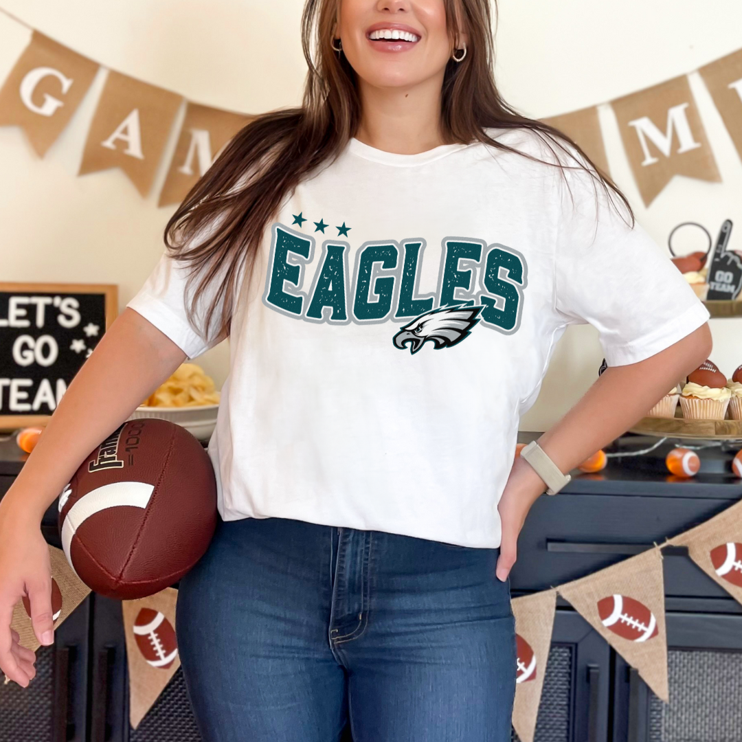 EAGLES FOOTBALL + FREE POCKET - CLEAR FILM SCREEN PRINT