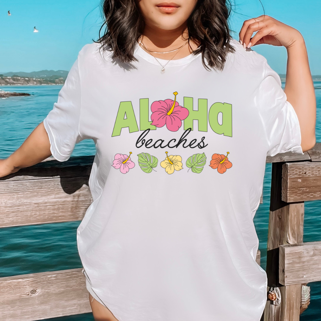 ALOHA BEACHES - CLEAR FILM SCREENPRINT